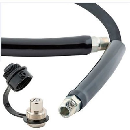 SHINN FU AMERICA-BVA HYDRAULICS BVA Hydraulic Rubber Hydraulic Hose, 1/4inID 6'L, 3/8in-18 NPTF, CH38M CS3814M